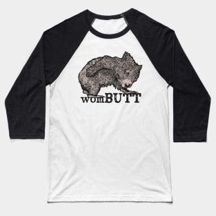 Wombutt Funny Wombat Baseball T-Shirt